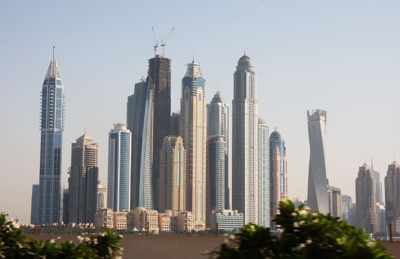 Die Skyline von Dubai Marina
