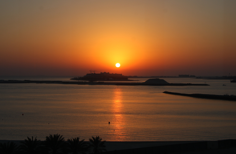 Sonnenuntergang am arabischen Golf
