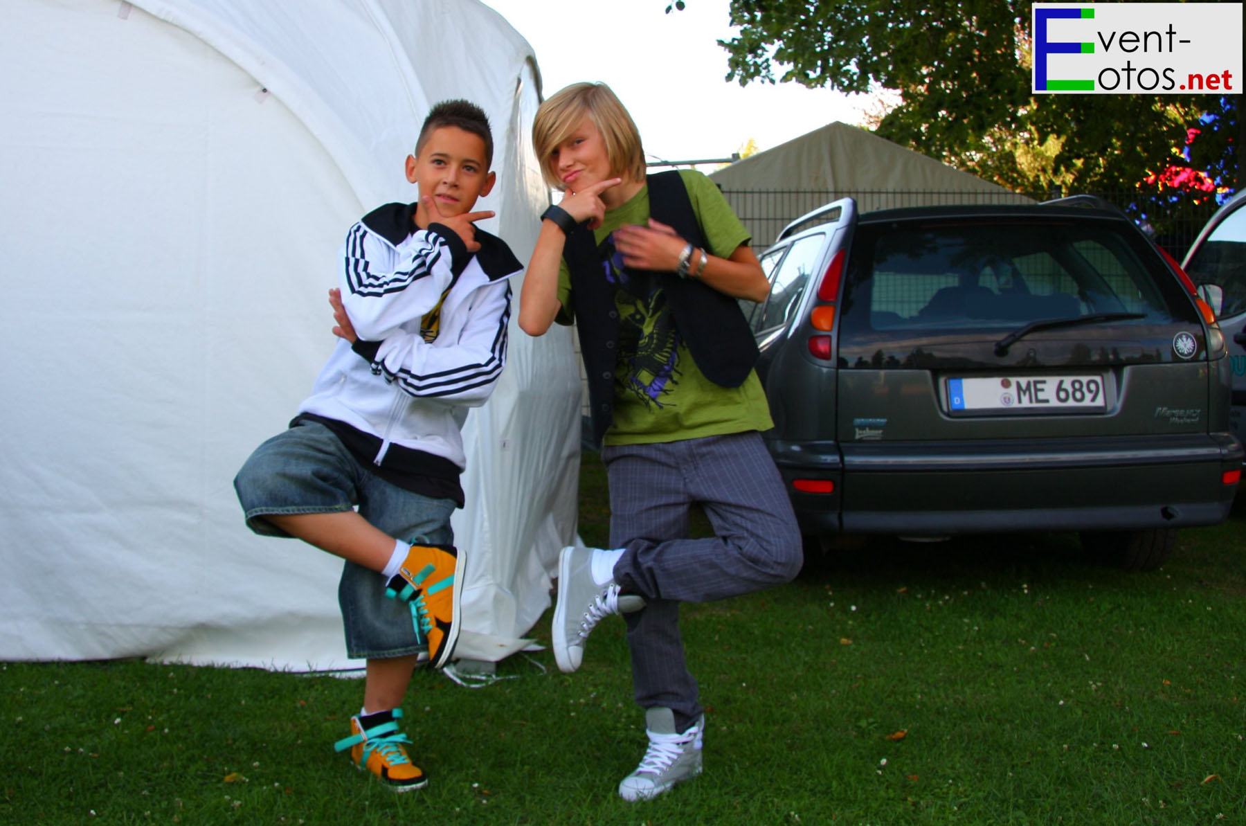 Marcel Pietruch (3. beim Supertalent ´08) und Thilo Berndt (2. beim Kiddy Contest ´08)
