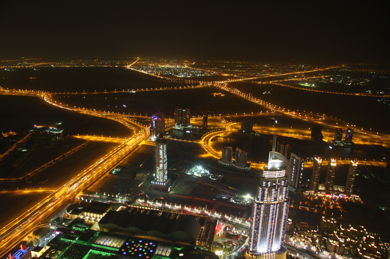 Blick vom Burj Khalifa in Richtung Abu Dhabi 
